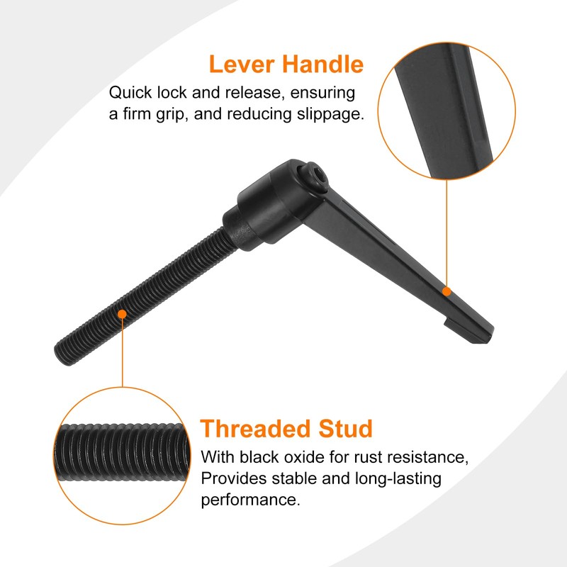 sourcing map M10 x 80mm Adjustable Knobs Handle Male Thread