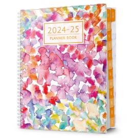 CRANBURY 2024-2025 Planner Book (8.5x11, Watercolor), July 2024 to June 2025 ...