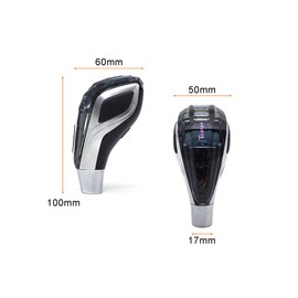 Sakali Diamond-Cut Crystal Car Gear Shift Knob Touch Activated LED Shift Knob Universal Fits for Most Cars with Button-Less Operated Shifter