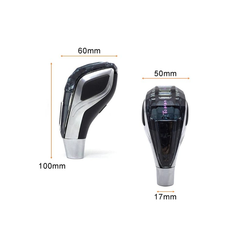 Sakali Diamond-Cut Crystal Car Gear Shift Knob Touch Activated LED