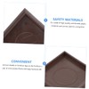 Operitacx 8Pcs Durable Square Furniture Caster Cups Skid Wheel Stoppers