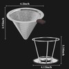 TECHSHARE Pour Over Coffee Dripper, Coffee Filters with 800 Mesh