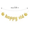 Happy Eid Banner, 2025 Ramadan Party Decorations,Eid Festival Muslim Islam