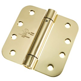 Cauldham (2 Pack) Heavy-Duty 4" Self-Closing Spring Door Hinge with 5/8" Radius Corners, UL Listed - Oil Rubbed Bronze