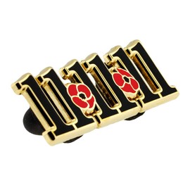 PinMart 11-11-2011 Remembrance Memorial Day Enamel Lapel Pin - Patriotic Decorations for Mens Suits - Single or Bulk Poppies For Memorial Day – 1 Piece