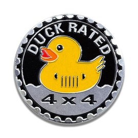 Tecledsn Duck Badge Rated Car Emblem, Car Exterior Emblems Badge, 4 x 4 Metal Automotive Badge, 3D Round Metal Car Badges Emblems Car Badge Decals Stickers for Vehicle Truck Decorations (Duck Rated)