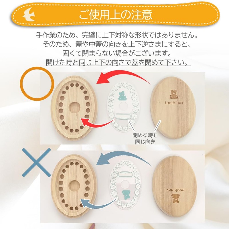 CHURACY Bear Tooth Case, Premium Paulownia Case, For Girls, Boys,