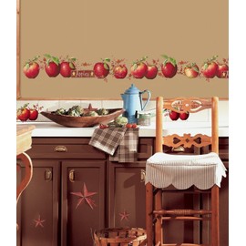 Apples 40 Big Wall Decals Country Stars Border Kitchen Stickers Room Decor NEW
