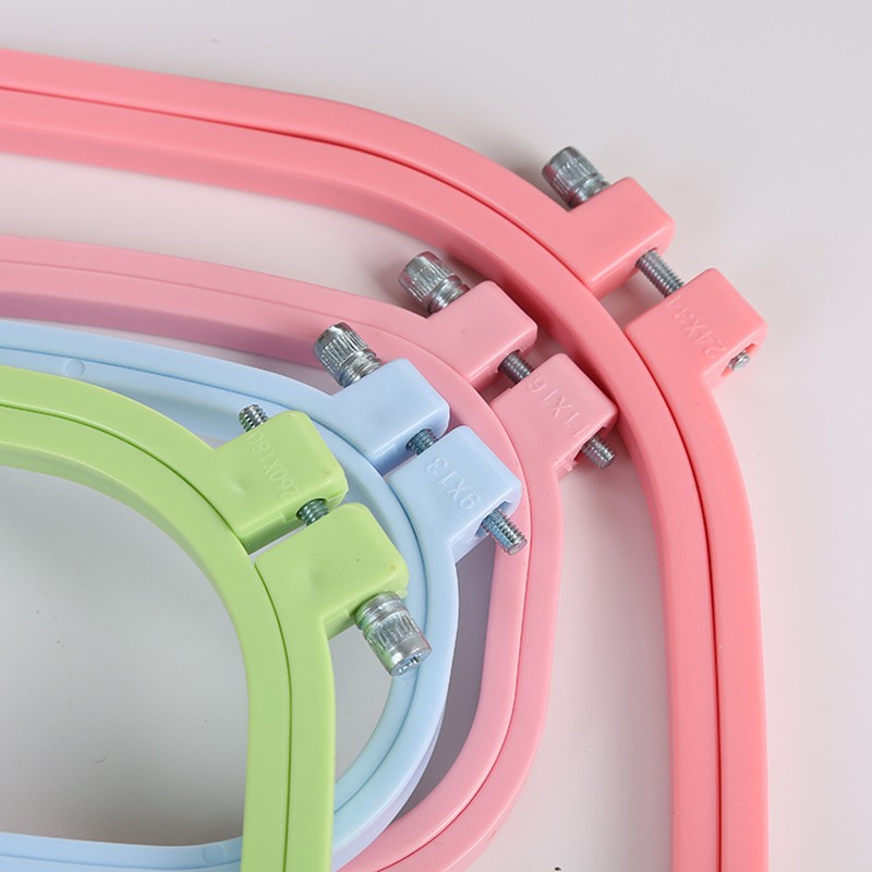 4PCS Embroidery Hoops ABS Skid Resistance Abrasion Proof Rectangular Stitch