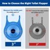 G99788 3-Inch Toilet Flapper Replacement Compatible with Gerber Toilet Part