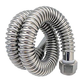 Easyflex EFWC-034-SS-1010-24 Stainless Steel 034 Series Water Heater Connectors, 3/4" FIP x 3/4" FIP, 24", 3/4" ID