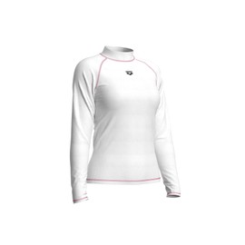 ARENA Women's Vest L/S Graphic Rash Guard Shirt, White, XL