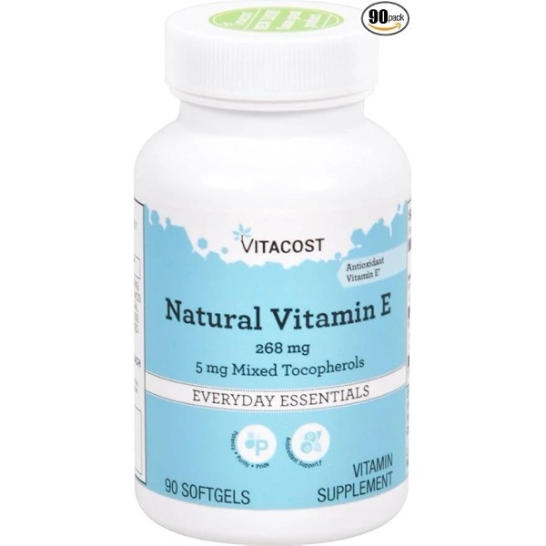 Vitacost Natural Vitamin E - 268 mg (400 IU) 90