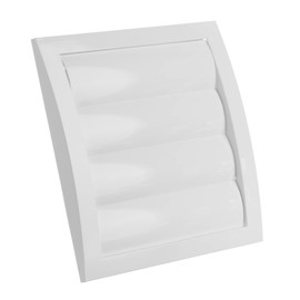 EUROPLAST Diameter 150 mm, white ventilation grille with movable slats, blind, closing grille, backflow flap, closing flap