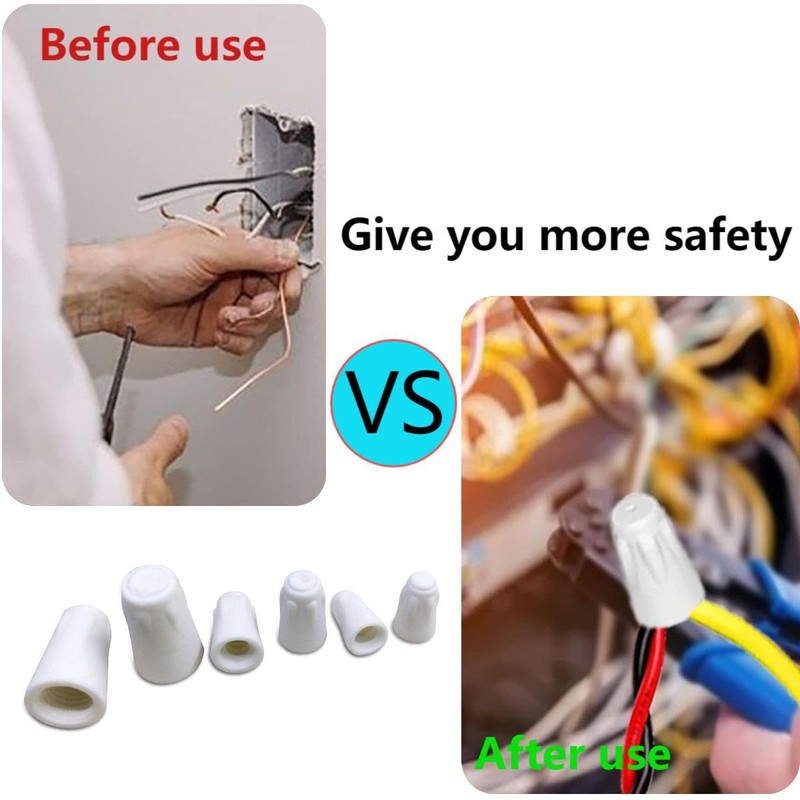 30 Pack Ceramic Wire Connector,High-Temp Screw Wire Connector,Twist Caps for