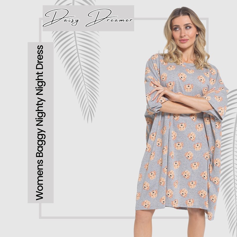 Daisy Dreamer Womens Baggy Nighty Night Dress Oversized T Shirt