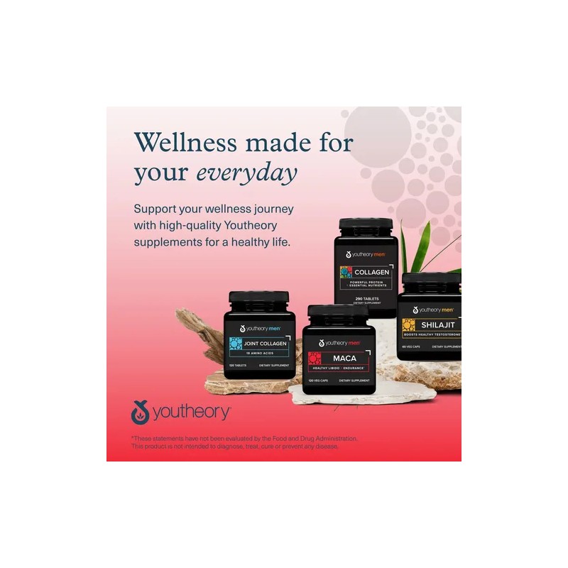 Youtheory Maca Vegana Para Hombres 120 Cápsulas Energía