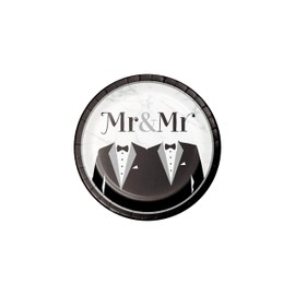 Creative Converting Mr. Wedding Paper Plates, 9", Multi-color
