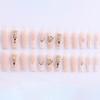 BABALAL Long Square Press on Nails White Fake Nails French