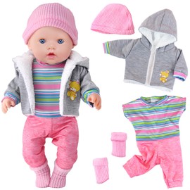 ZITA ELEMENT Baby Doll Clothes for 16-18 Inches Baby Dolls, Baby Doll Clothes Sweet Outfits for 33-45cm Baby Doll(Not Include Doll)