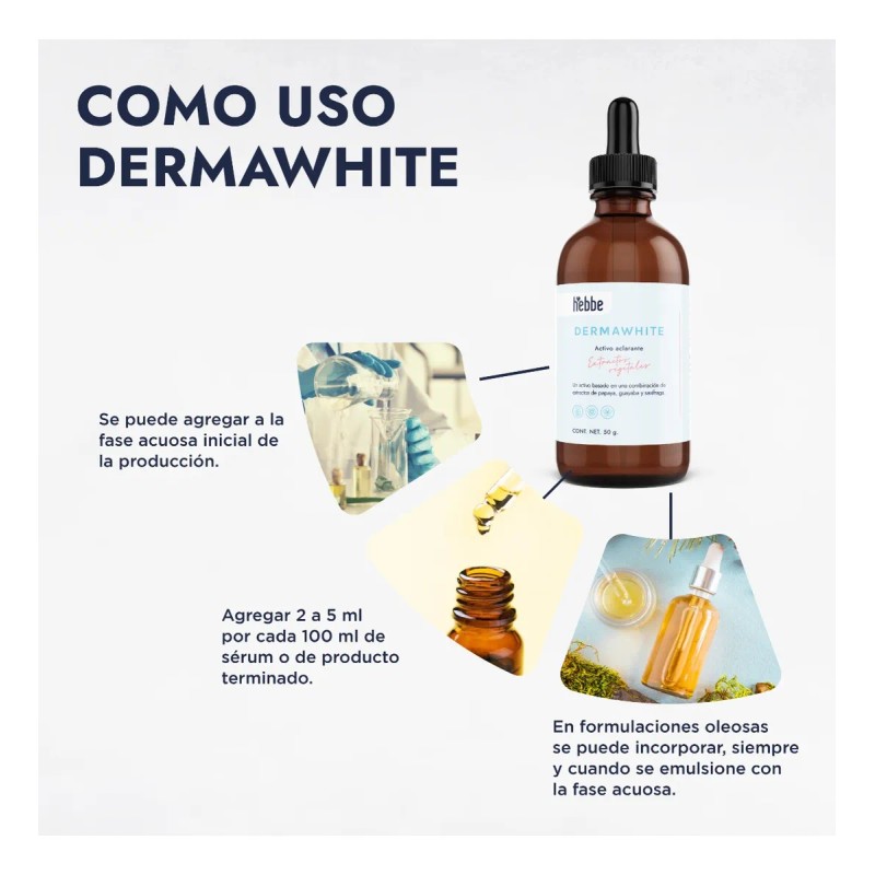 Activo Aclarante Dermawhite Acido Tartarico Para Serum 50g Sensible