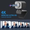 NOVAKA Cámara Web 4K, Micrófono Integrado con Cancelación de Ruido,