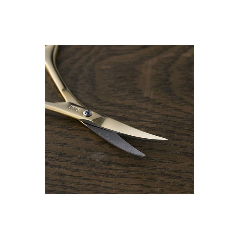 Kai Corporation HC3538 Seisonroku Gold Scissors, Curved Blade, 24K Gold