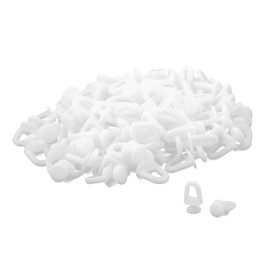 Luomorgo 23mm/0.91 inch Length White Plastic Curtain Track Carrier Glide Rollers 50Pcs