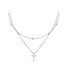 BriLove Cross Pendant Necklace for Women，925 Sterling Silver Religion Crucifix