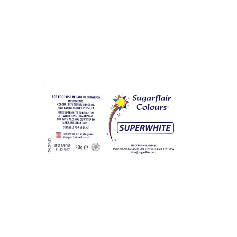 Sugarflair Superwhite Paint Powder