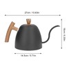 Pour Over Kettle 800ml Ergonomic Handle Rustproof Stainless Steel Anticorrosion