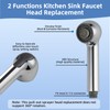 Hibbent Pull Out Sink Sprayer Head Replacement, 2 Function Kitchen