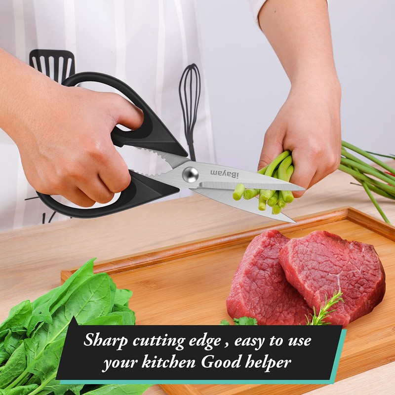 iBayam All Purpose Kitchen Shears Heavy Duty - Stainless Steel