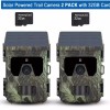 SUNTEKCAM 1/2 Pack Trail Camera Solar 50MP 4K Hunting Game