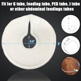 Soporte para almohadilla de alimentación de tubo G con botón para Ileostomía PD y suministros para pacientes, extra suave y absorbente, diámetro exterior de 3 pulgadas, 25 unidades