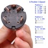 Taiss Rotary Switch 4 Position 3 Speed Fan 12A 250V/16A