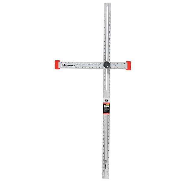 Kapro - 317 Adjustable Drywall T-Square Tool - Aluminum - for Layout and Marking - Features Sliding Head and Dual Directional Printed Scale - 48 Inch