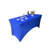 Yoquare 1 Pack Thick Blue 8FT Spandex Table Cover -