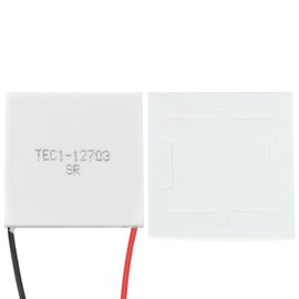 sourcing map TEC1-12703 Semiconductor Refrigeration Tablets 15.8V 3A 28W Heatsink Thermoelectric Cooler Cooling Plate Module 40x40mm