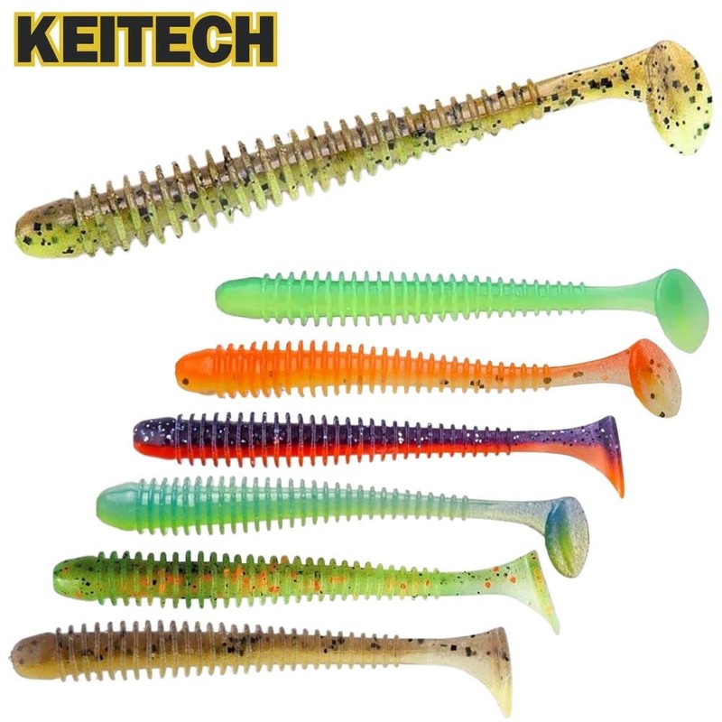 Keitech Swing Impact 4" Green Pumpkin/Chartreuse