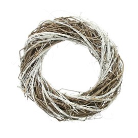 FRANK FLECHTWAREN Rustic Wreath, Magnolia / Elm Branches, Partially Whitewashed Dimensions: Approx. Diameter 30 x 8 cm, Inner Diameter 15 cm, Versatile, Rustic Design