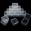BELLE VOUS 24 Pack Small Clear Plastic Storage Box Containers