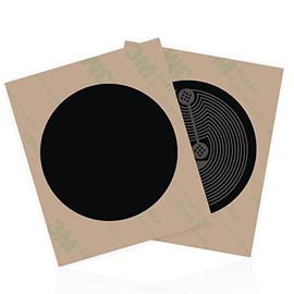 10pcs Black NFC Stickers Anti Metal NFC Tags Rewritable NFC Stickers on Metal NFC Tags Metal NTAG215 NFC Stickers ,Work Perfectly All NFC-Enabled Cell Phones & Devices(25mm/1 inch)