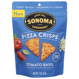 Sonoma Creamery Cheese Crisps Tomato Basil Pizza 2 oz (Pack of 6)