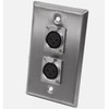 (2) Two Double XLR Single Wall Plates w Neutrik NC3FD-L-1