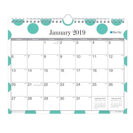 Blue Sky 2019 - Calendario mensual de pared, encuadernación de alambre doble, Penelope, Penelope, 11" x 8.75"