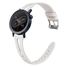 Compatible for CMF Watch Pro 2 Band, Slim Vintage Leather Strap Replacement for Women, Man, Wristband Accessories Compatible for CMF Watch Pro, Watch Pro 2 Smartwatch (22mm size band, White)