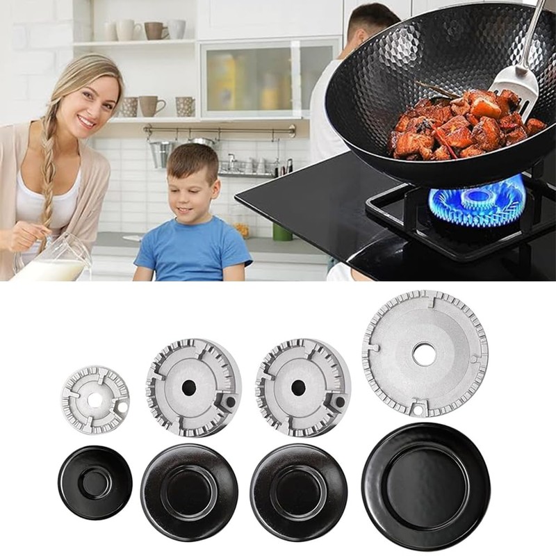 8 PCS Cooker Hat Set,High Cooking Performance Stove Lids,1 Large