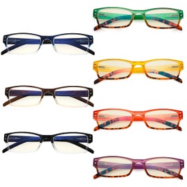 Eyekepper 7-pack Blue Light Filter Glasses Women - Fashion Computer Eyeglasses +1.50