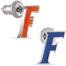 Stone Armory Florida Gators Accessories - University of Florida Orange and Blue Stud Earrings - Hypoallergenic Earrings for Sensitive Ears - Womens Florida Gators Gifts
